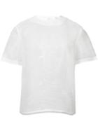 Sheer Top - Women - Hemp/polyester - L, White, Hemp/polyester, Julien David
