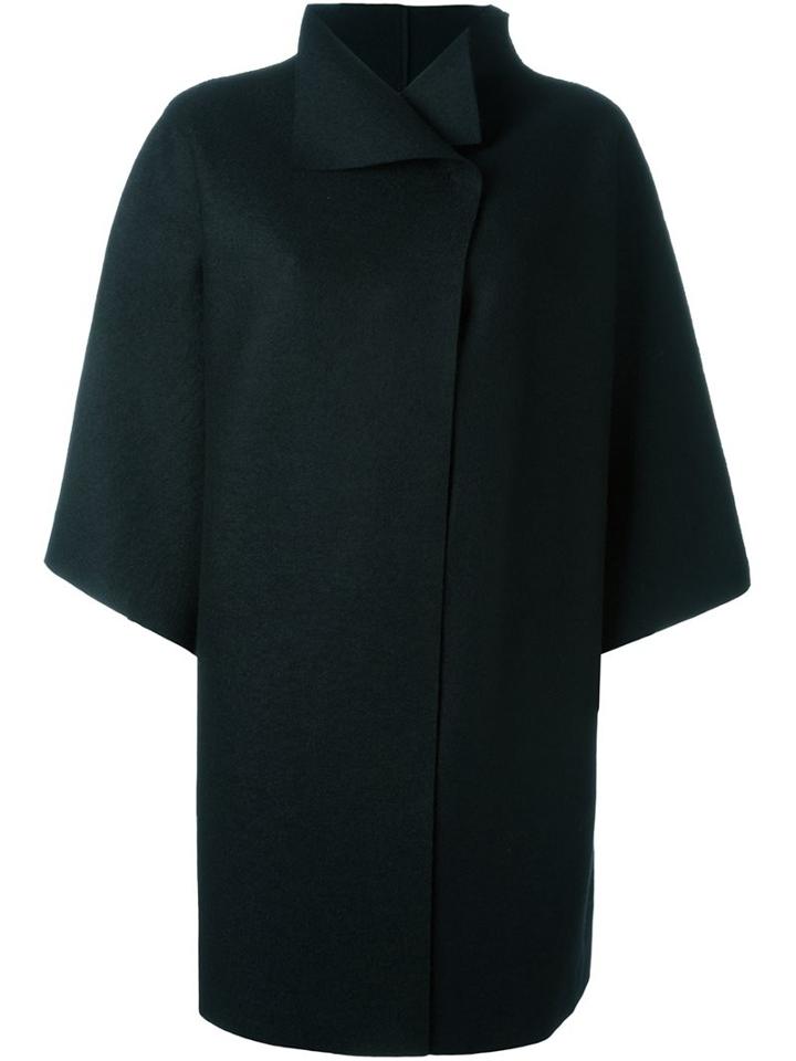 Harris Wharf London Oversized Coat, Women's, Size: Large, Black, Virgin Wool