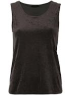 Aula Back Cutout Detail Tank Top - Brown