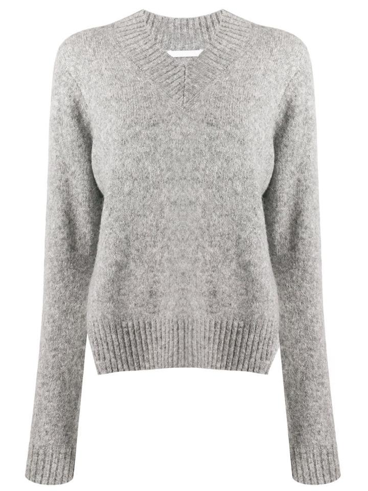 Helmut Lang V-neck Jumper - Grey