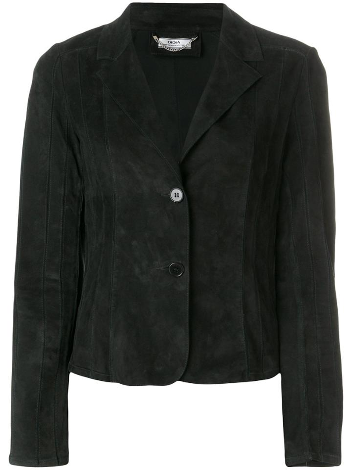 Desa 1972 Fitted Button Blazer - Black