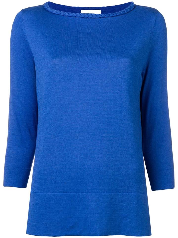 Snobby Sheep Boat Neck Blouse - Blue