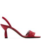 Neous Red Dilemma 80 Leather Slingback Sandals