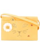 Charlotte Olympia Feline Shoulder Bag, Women's, Yellow/orange, Leather