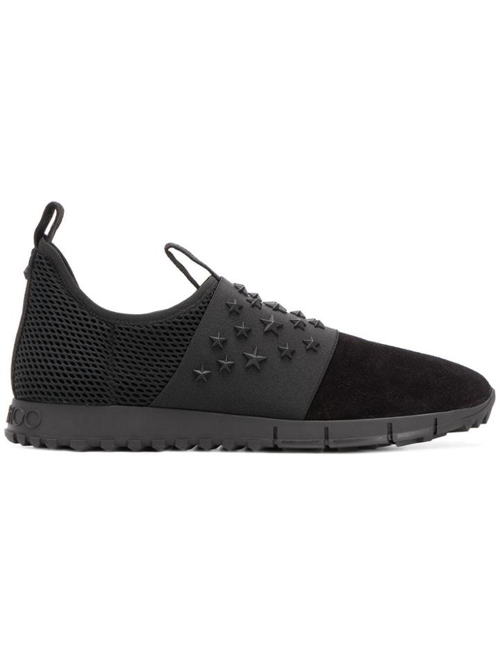Jimmy Choo Star Appliqué Sneakers - Black