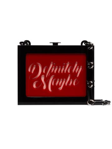 Rei Ne Black Definitely Maybe Light Up Pvc Clutch Bag - Red