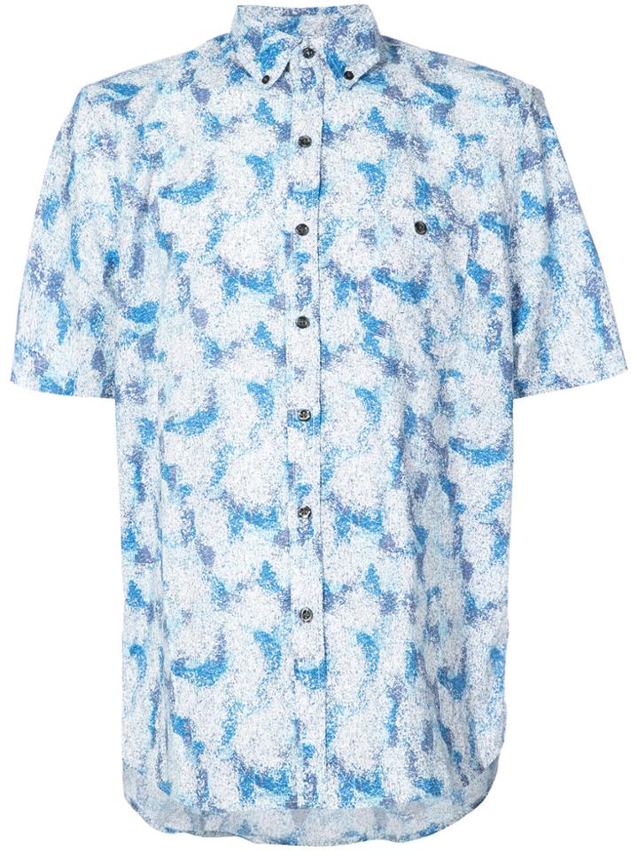 Michael Bastian Button Collar Shortsleeved Shirt - Blue