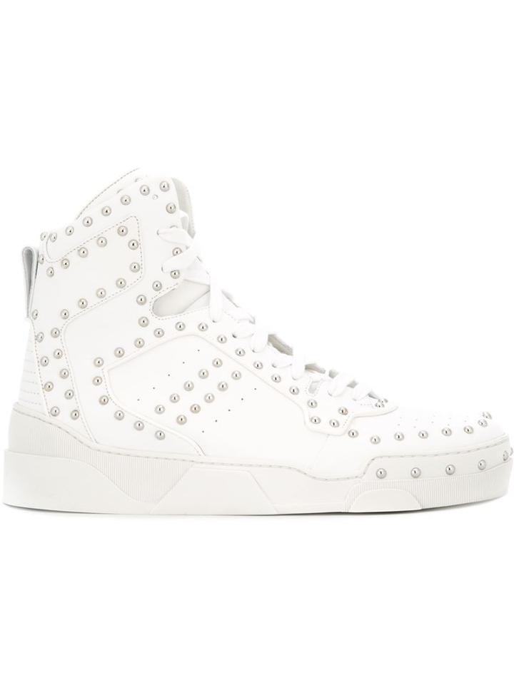 Givenchy Tyson Hi-top Sneakers, Men's, Size: 42, White, Calf Leather/rubber/metal Other