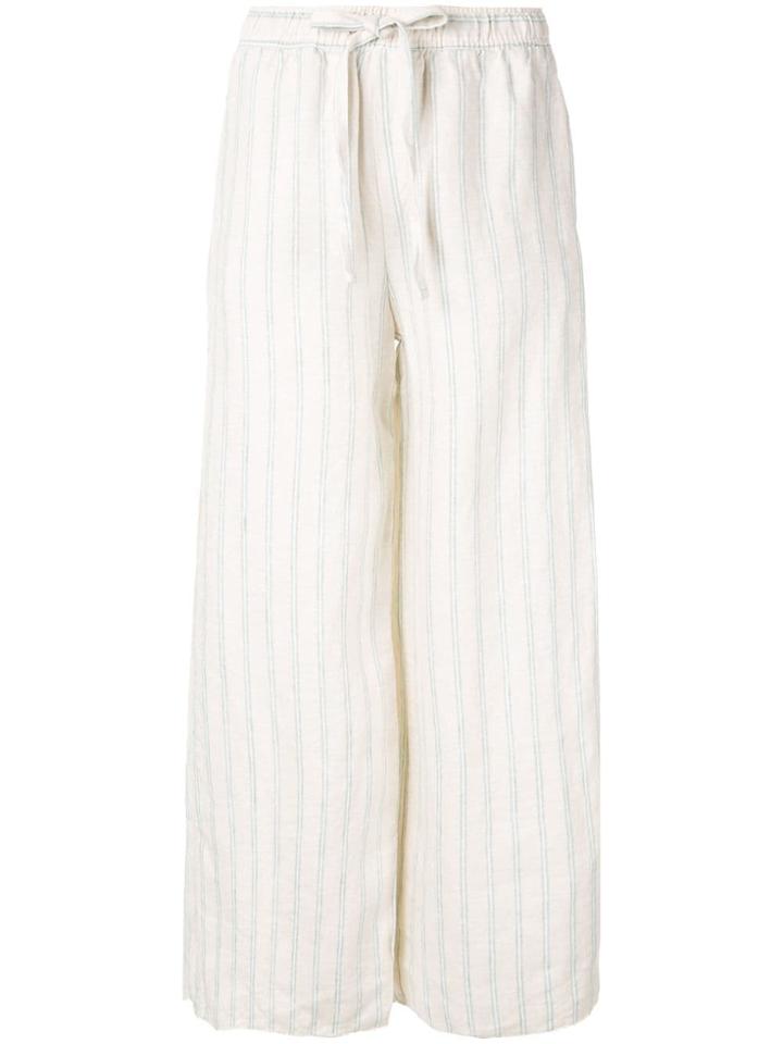 Venroy Striped Wide Leg Trousers - Neutrals