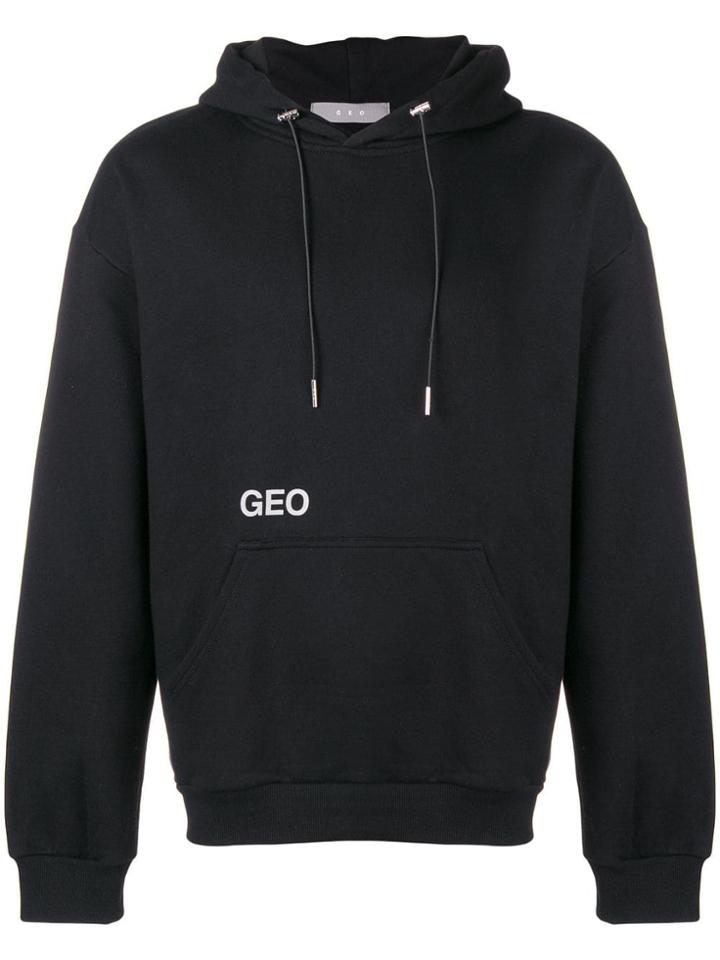 Geo World Office Hoodie - Black
