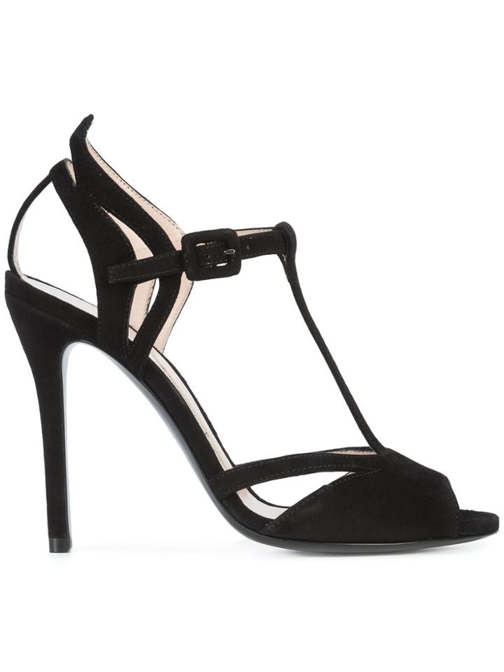 Olivier Theyskens Strappy Peep Toe Pumps - Black