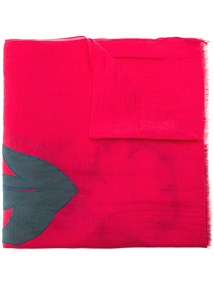 Paul Smith Floral Motif Scarf - Red