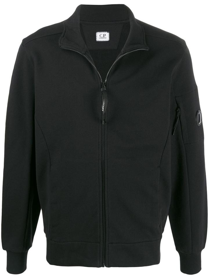 Cp Company Lens Zip-up Sweatshirt - Black