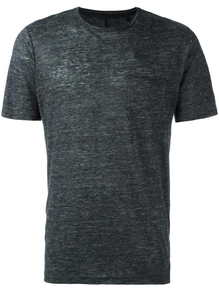 Rag & Bone Round Neck T-shirt, Men's, Size: Medium, Grey, Linen/flax