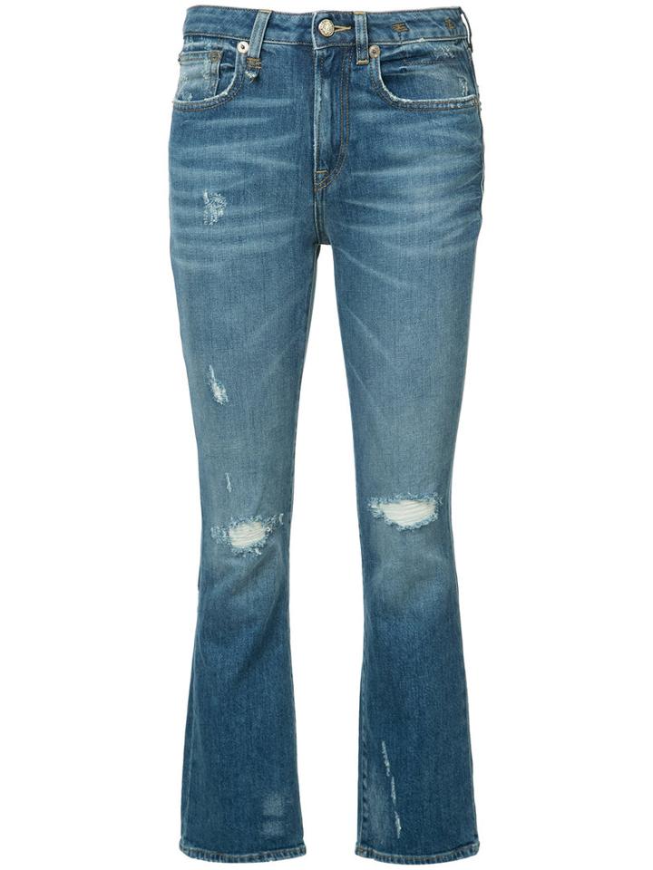 R13 Flared Jeans, Women's, Size: 30, Blue, Cotton/spandex/elastane