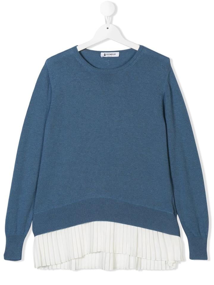 Dondup Kids Teen Layered Hem Sweater - Blue