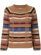 Coohem Retro Check Jumper - Brown