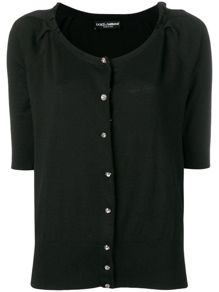 Dolce & Gabbana Short Sleeve Cardigan - Black