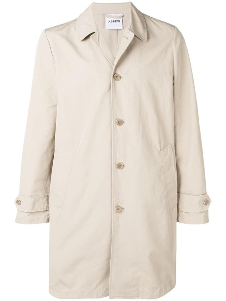 Aspesi Button-up Parka Coat - Neutrals