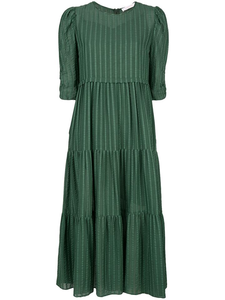 See By Chloé Textured Stripe Dress - Green