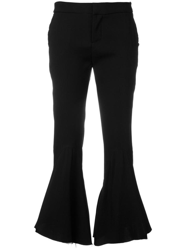 Giacobino Flared Cropped Trousers - Black