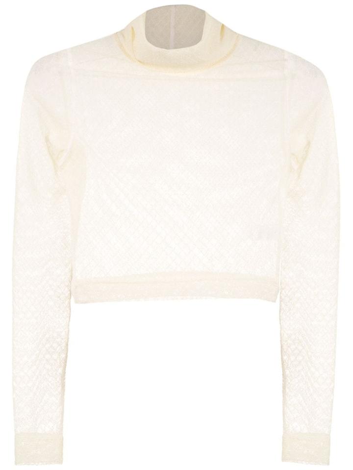 À La Garçonne Turtleneck Sleeveless Top - White