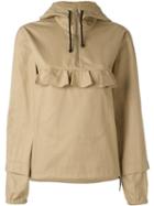 Peter Jensen Frill Detail Anorak Hoodie, Women's, Size: Small, Nude/neutrals, Cotton