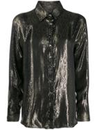 Redemption Button Up Silk Shirt - Gold