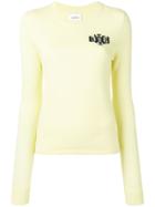 Barrie Cashmere Logo Embroidered Sweater - Yellow