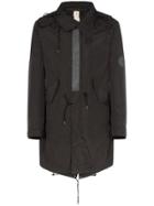 Ten C Zipped Hooded Parka Coat - Black