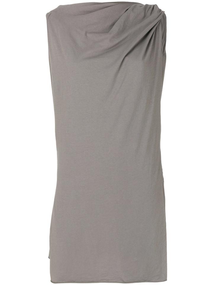 Rick Owens Drkshdw Draped Front Dress - Grey