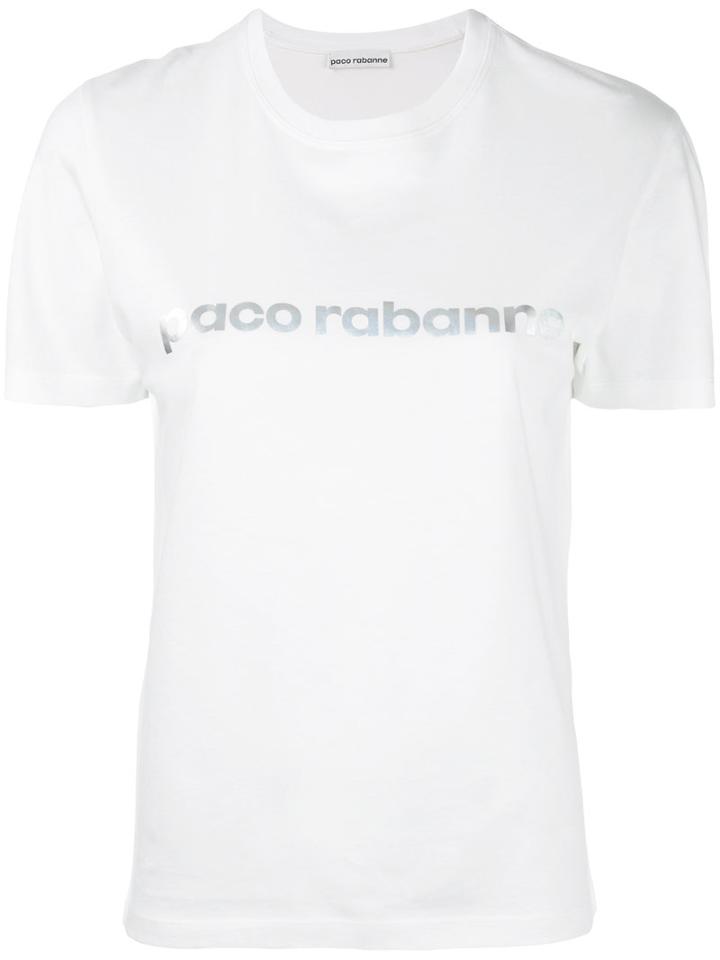 Paco Rabanne - Logo Printed T-shirt - Women - Cotton - M, White, Cotton
