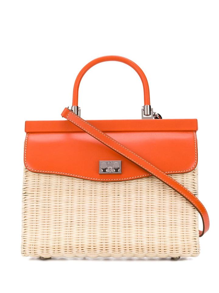 Rodo Top Handle Tote Bag - Orange