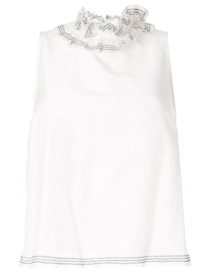Aje Embroidered Billford Top - White