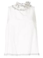 Aje Embroidered Billford Top - White
