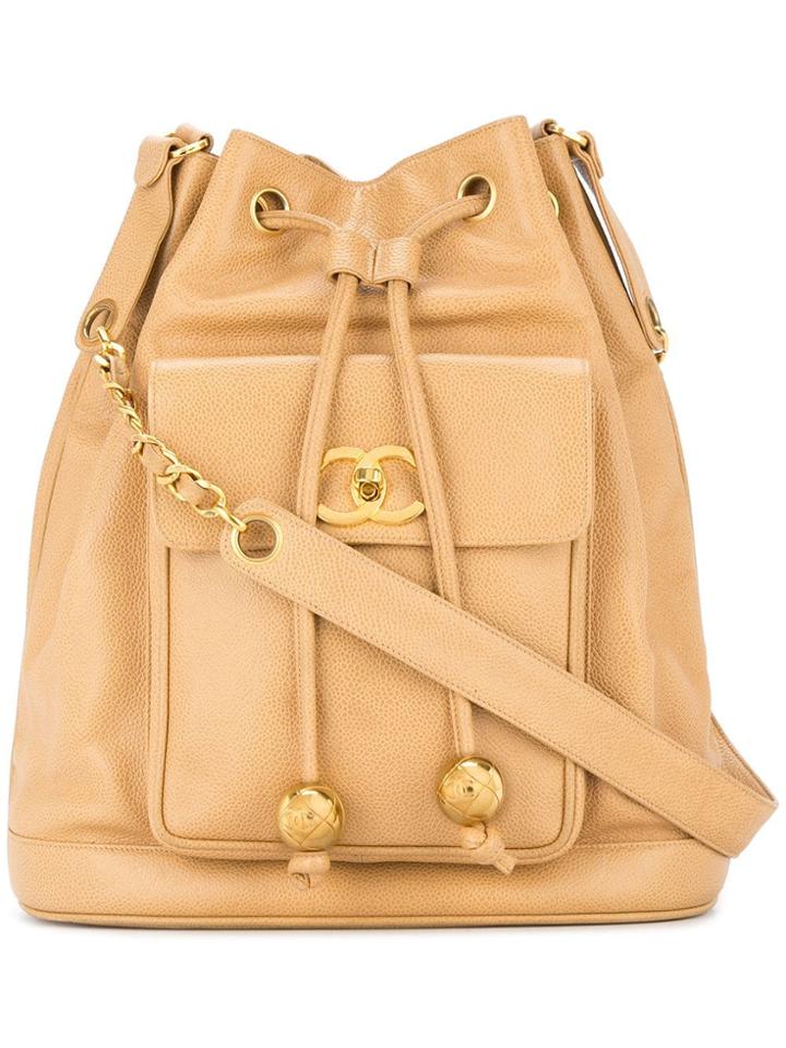 Chanel Vintage Drawstring Shoulder Bag - Nude & Neutrals