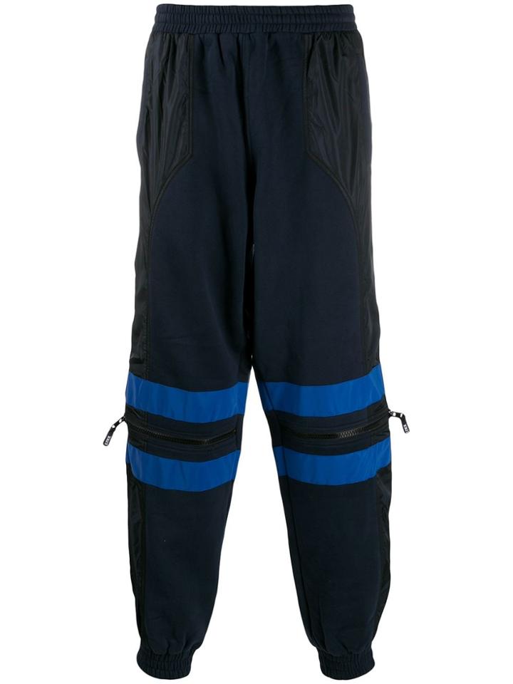 U.p.w.w. Shell-panelled Jersey Sweatpants - Blue