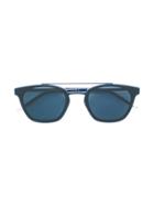 Saint Laurent Eyewear Aviator Square Frame Sunglasses - Blue