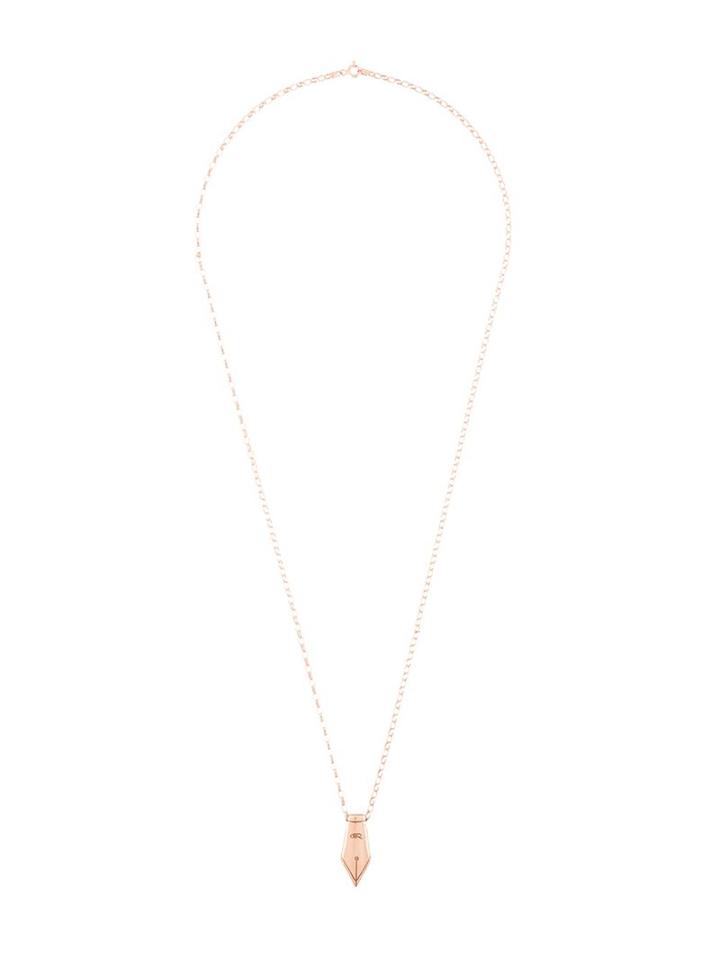 True Rocks 'pen Nib' Necklace, Adult Unisex, Metallic