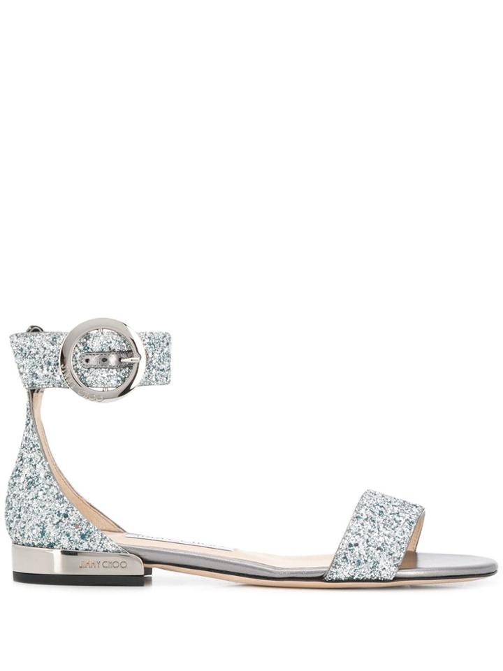 Jimmy Choo Jaimie Flat Sandals - Blue