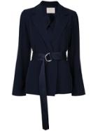 Dion Lee Wrap Style Blazer - Blue