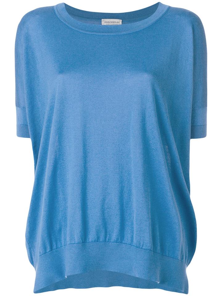 John Smedley Bryony Fine Knit T-shirt - Blue