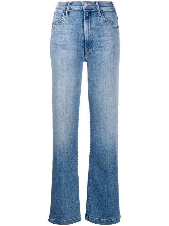 Mother Slit Bootcut Jeans - Blue