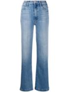 Mother Slit Bootcut Jeans - Blue