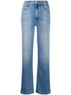 Mother Slit Bootcut Jeans - Blue