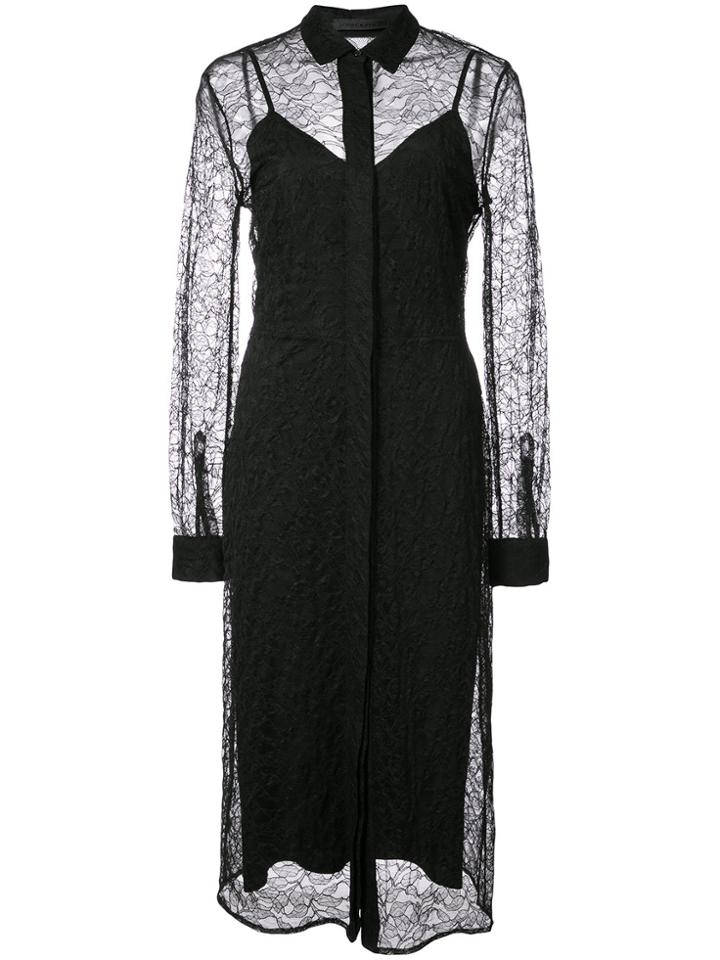 Jenni Kayne Lace Shirt Dress - Black