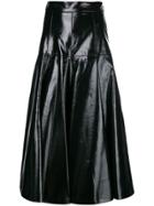 Msgm Flared A-line Skirt - Black