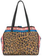 Etro Leopard Print And Floral Tote Bag - Multicolour