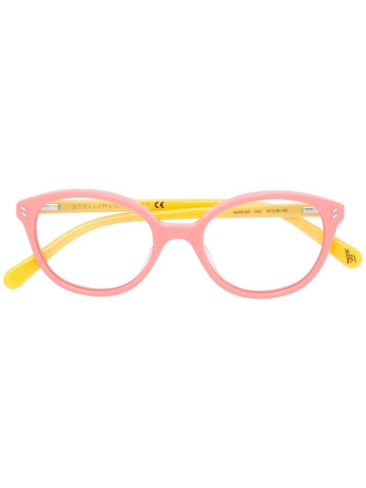 Stella Mccartney Kids Colour Block Glasses, Pink/purple