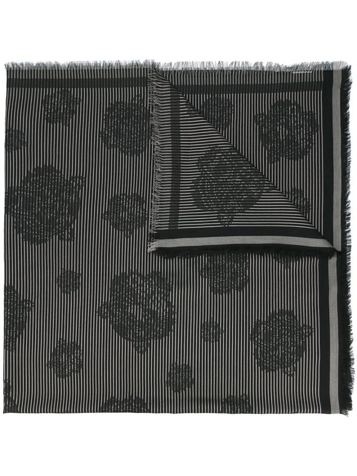 Kenzo - Multi Tiger Scarf - Women - Cotton/modal - One Size, Women's, Black, Cotton/modal